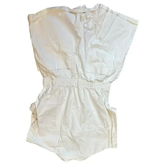 Blank NYC White Sleeveless Button-Front Romper - Picture 6 of 9